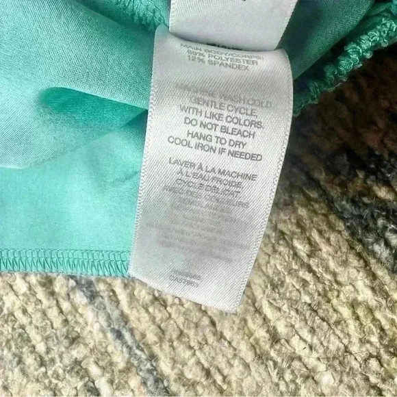 Z by Zella Girl Sleeveless Ruffle Waist Romper in Teal Lagoon Size Large 10/12 - Picture 8 of 9